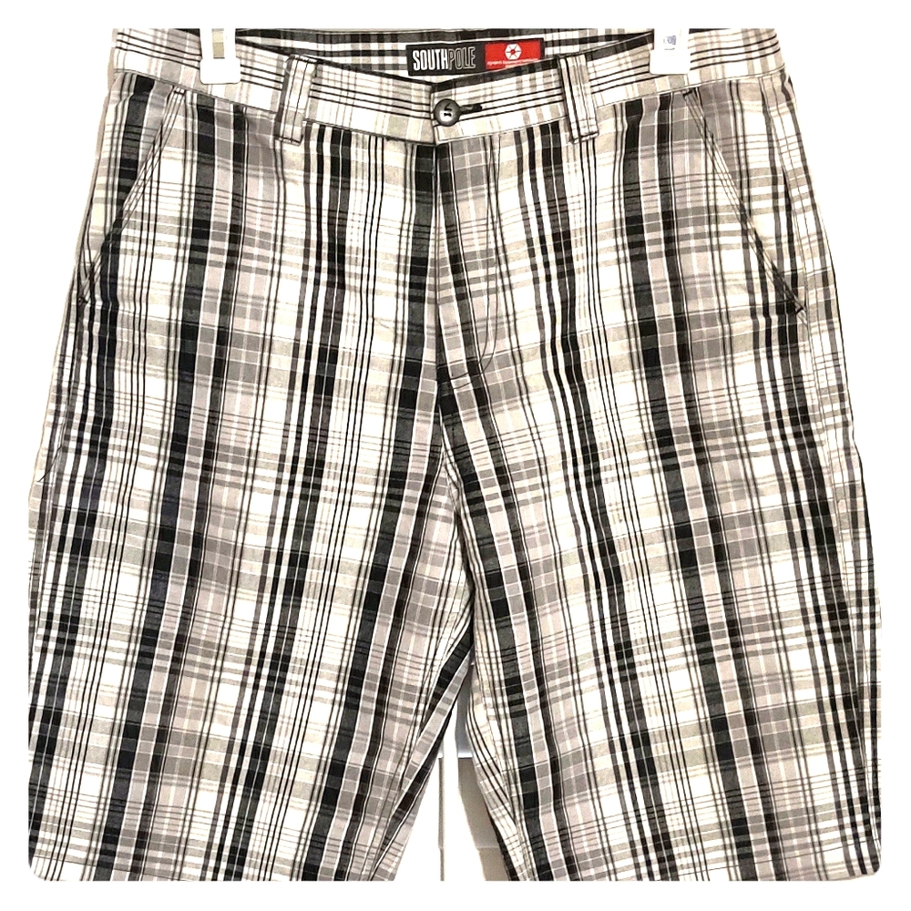 South Pole Men's Plaid Shorts